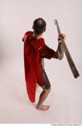 Man Adult Average White Fighting with spear Standing poses Casual